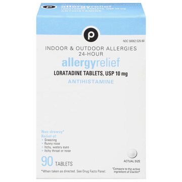 Publix Allergy Relief, Indoor & Outdoor, 24-Hour, 10 mg, Tablets