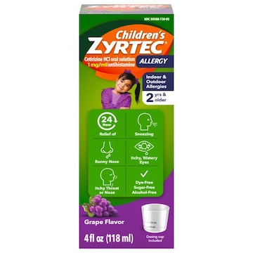 Zyrtec Children's Grape Flavor 1mg/ml Allergy