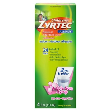 Zyrtec Allergy, Bubble Gum Syrup