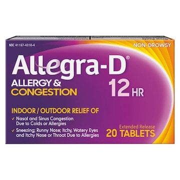Allegra-D Allergy & Congestion, 12 HR, Non-Drowsy, Extended Release Tablets