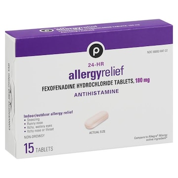 Publix Allergy Relief, 24-Hr, 180 mg, Tablets