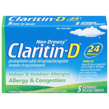 Claritin Allergy & Congestion, 24 Hour, Non-Drowsy