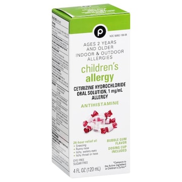 Publix Allergy, Children's, Bubble Gum-Flavored