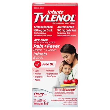 Tylenol Pain + Fever, Infants, Cherry Flavor