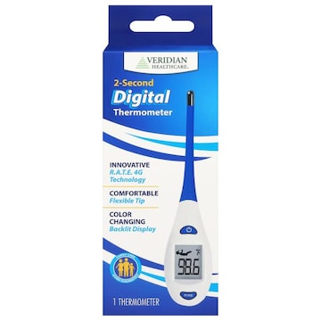 Veridian Healthcare Thermometer, Digital, 2-Second
