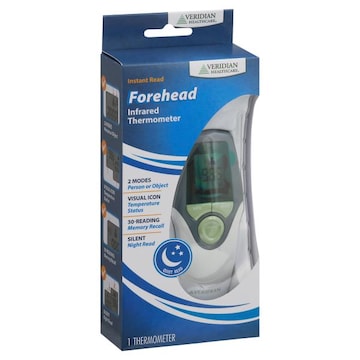 Veridian Healthcare Infrared Thermometer, Forehead, Instant Read