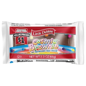 Little Debbie Cosmic Brownie with Chocolate Chip Candy
