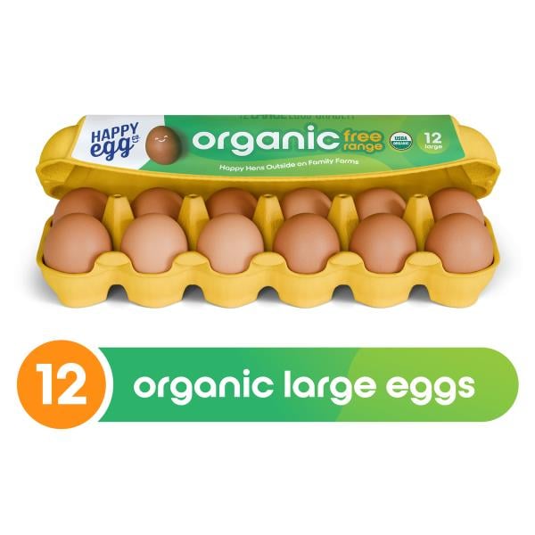 Happy Egg Co. Eggs, Organic, Free Range, Large Publix Super Markets