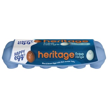 Happy Egg Co. Eggs, Heritage, Blue & Brown, Large