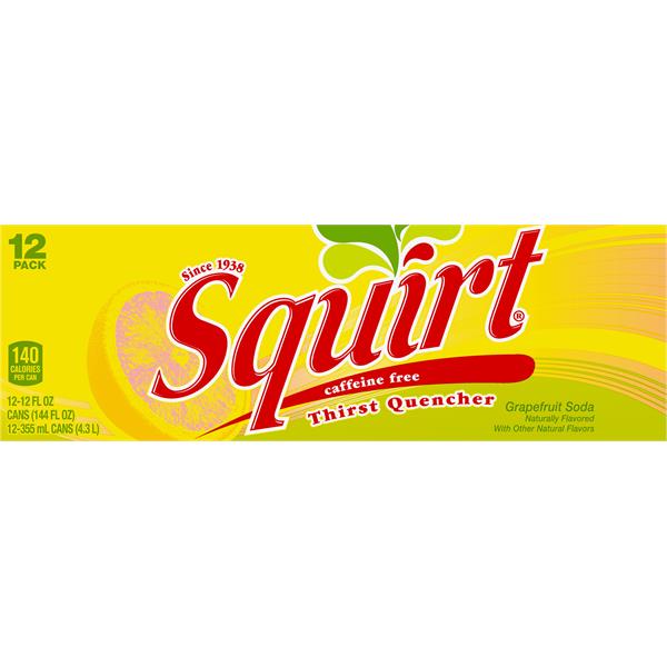 Squirt Soda, Caffeine Free, Grapefruit, 12 Pack Publix Super Markets
