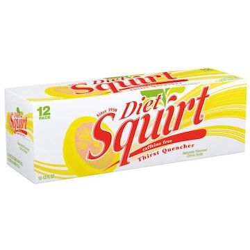 Squirt Soda, Zero Sugar, Grapefruit, 12 Pack