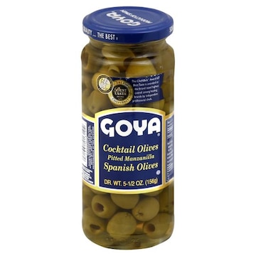 Goya Olives, Cocktail, Spanish, Pitted Manzanilla