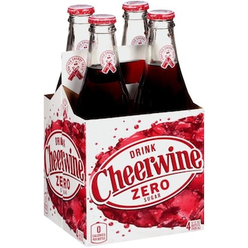 Cheerwine Zero Sugar Unique Cherry Soft Drink with Zero Sugar