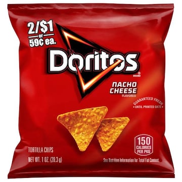 Doritos Nacho Cheese Flavored Tortilla Chips