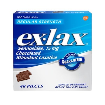 Ex-Lax ex-lax Regular Strength Chocolated Stimulant Constipation Relief Laxative Pills