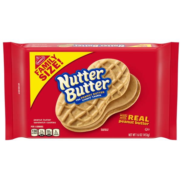 Nutter Butter Sandwich Cookies, Peanut Butter, Family Size | Publix ...