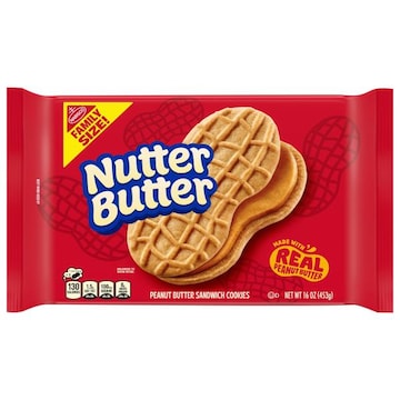 Nutter Butter Peanut Butter Sandwich Cookies Family Size
