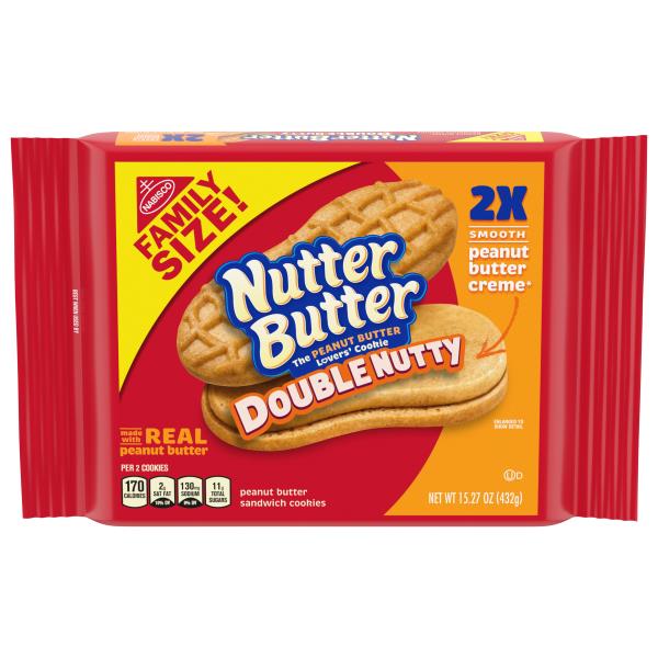 Nutter Butter Double Nutty Peanut Butter Sandwich Cookies | Publix ...