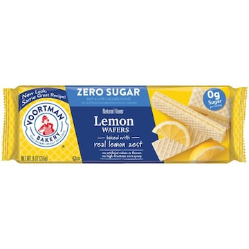 Voortman Bakery Wafers, Sugar Free, Lemon