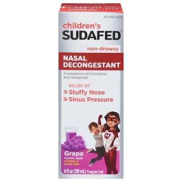 Sudafed Nasal Decongestant, Non-Drowsy, Children's, Grape