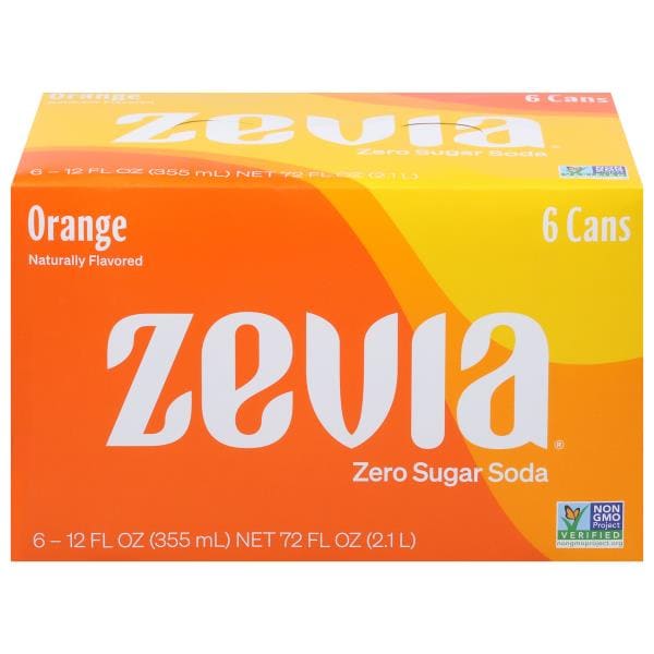 Zevia Soda, Zero Sugar, Orange Publix Super Markets
