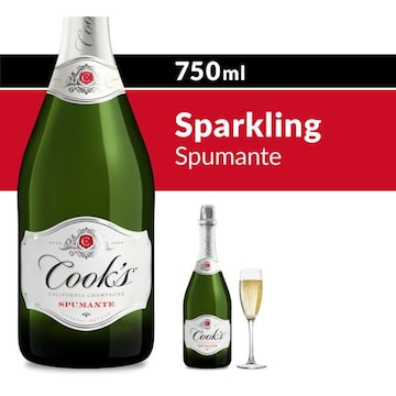 Cook's California Champagne Spumante White Sparkling Wine Bottle
