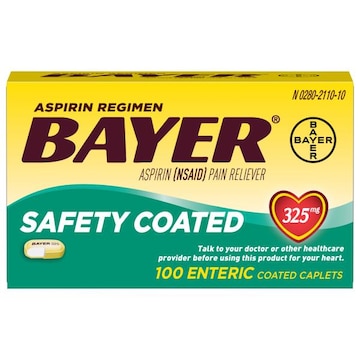 Bayer Enteric Coated Caplets 325 mg Aspirin