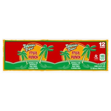 Tahitian Treat Soda, Fruit Punch, 12 Pack