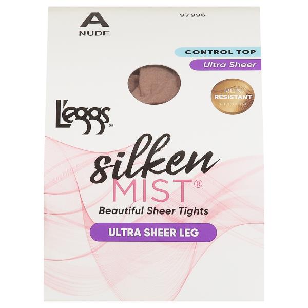 L'eggs Silken Mist Sheer Tights, Beautiful, Ultra Sheer Leg, Nude