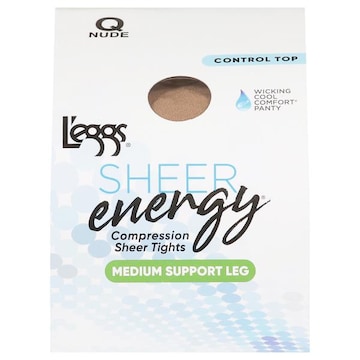 L'eggs Sheer Energy Sheer Tights, Compression, Medium Support Leg, Nude, Q