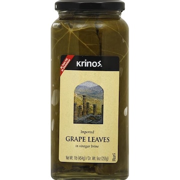 Krinos Grape Leaves, Imported, in Vinegar Brine