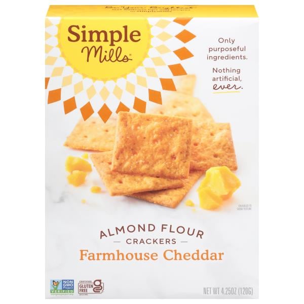 Simple Mills Crackers, Almond Flour, Farmhouse Cheddar | Publix Super ...