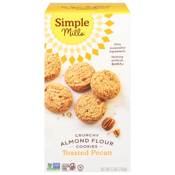 Simple Mills Cookies, Almond Flour, Crunchy, Toasted Pecan Publix