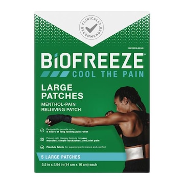 BIOFREEZE Biofreeze Pain Relief Patch, Large, 5 Patches