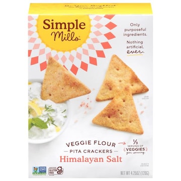 Simple Mills Veggie Flour Himalayan Salt Pita Crackers