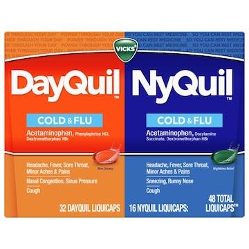 Vicks DayQuil/NyQuil Cold & Flu, Liquicaps