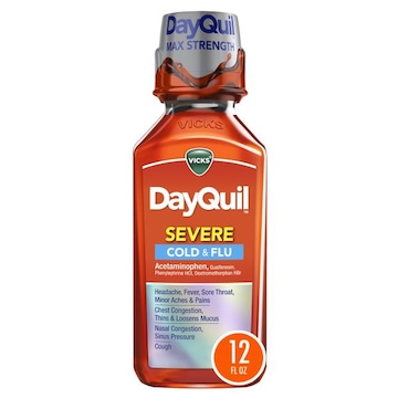 Vicks Severe DayQuil SEVERE Cold & Flu, Over-the-Counter Medicine, 12 Oz