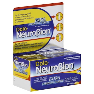 Neurobion Acetaminophen, Extra Strength, 500 mg, Tablets