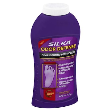 Silka Foot Powder, Odor Fighting, Odor Defense