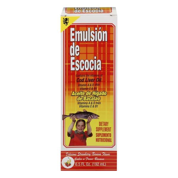 Emulsion de Escocia Cod Liver Oil, Strawberry-Banana Flavor