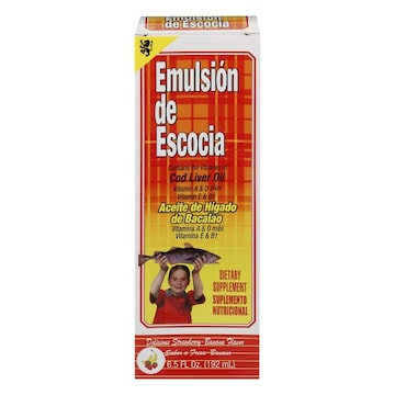 Emulsion de Escocia Cod Liver Oil, Strawberry-Banana Flavor