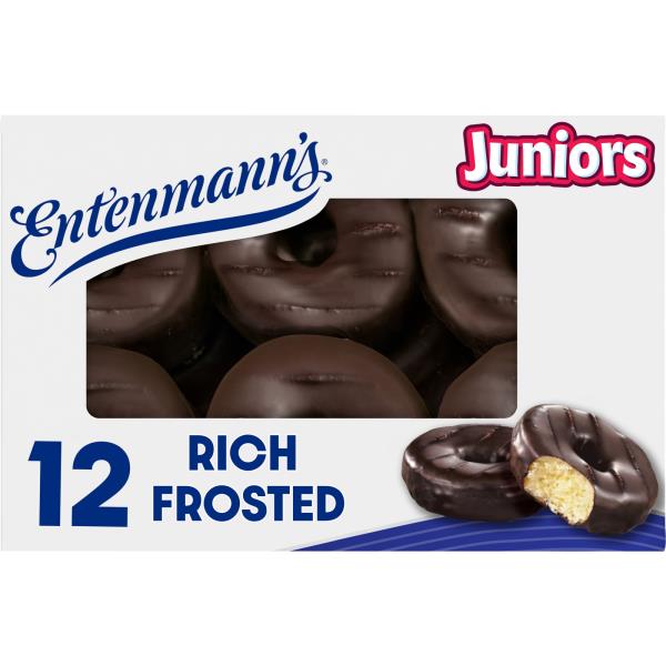 Entenmann's ShelfStable Rich Frosted Chocolate Donut Juniors, 12 count, 14 oz Publix Super