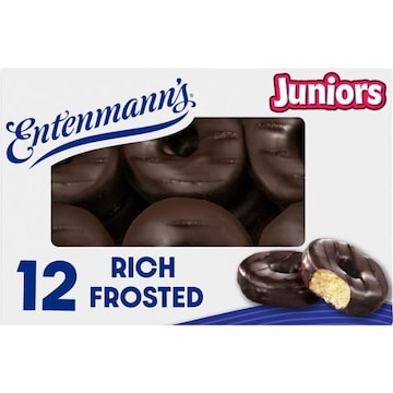 Entenmann's Rich Frosted Chocolate Donut Juniors, 12 count, 14 oz