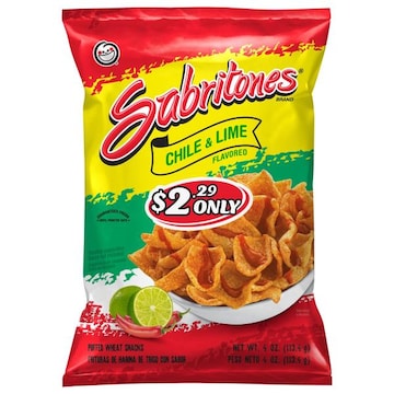 Sabritones Puffed Wheat Snacks, Chile & Lime