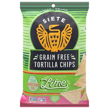 Siete Tortilla Chips, Grain Free, Squeeze of Lime