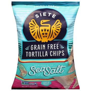 Siete Tortilla Chips, Grain Free, Sea Salt