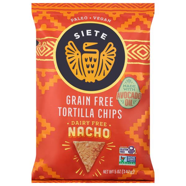 Siete Tortilla Chips, Grain Free, Nacho Publix Super Markets