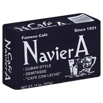 Naviera Coffee, Dark Roasted, with Chicory, Cuban Style.