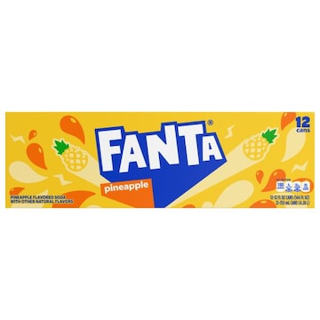 Fanta Soda, Pineapple, 12 Cans