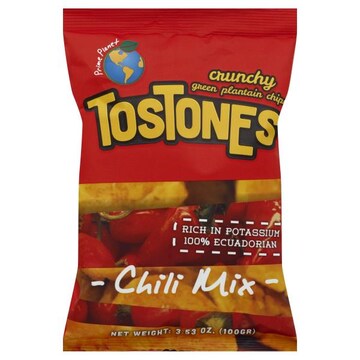 Prime Planet Tostones Green Plantain Chips, Chili Mix, Crunchy